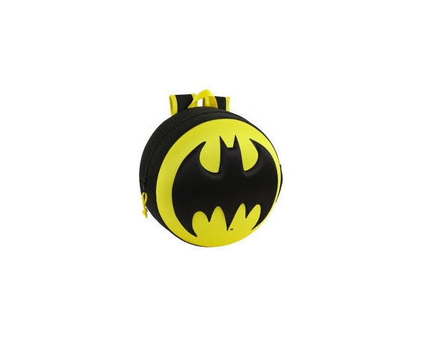 Mochila Redonda batman amarilla y negra 31x31x10cm