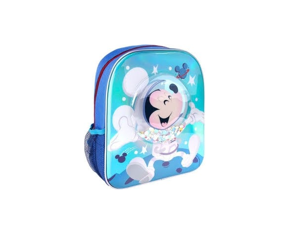 MOCHILA INFANTIL CON CONFETTI MICKEY MOUSE 25X31X10CM