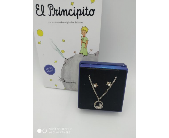 LIBRO "EL PRINCIPITO"CON CONJUNTO PLATA